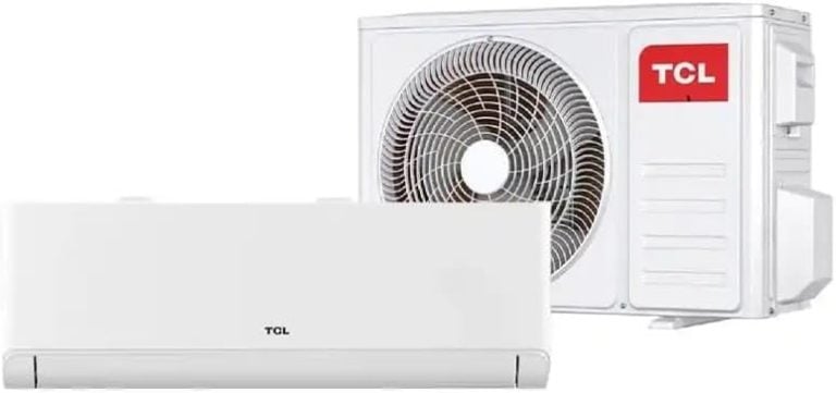 Ar condicionado split TCL T-Pro 2.0 Inverter 12.000 Btus branco com unidade interna e externa.