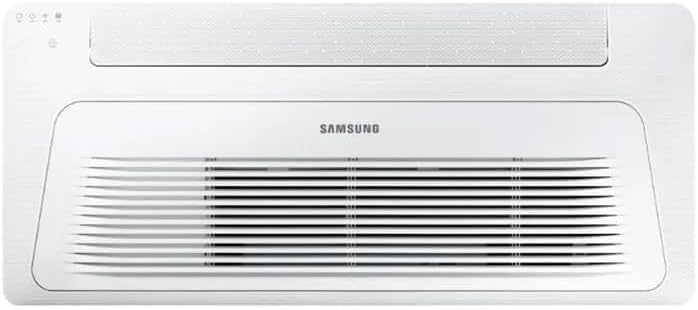 Unidade interna branca do ar-condicionado Samsung com grades horizontais