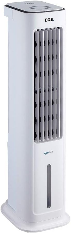 Climatizador de ar torre branco EOS com ventilação dianteira vertical fina