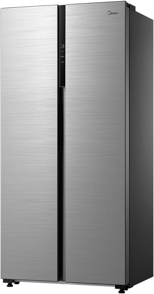 Refrigerador side by side inox 442L Midea MDRS598FGA042-220v ângulo direito