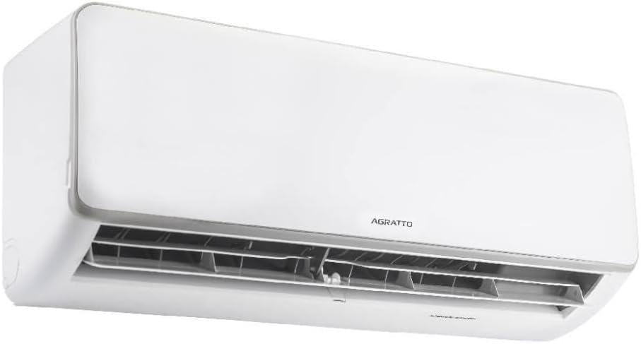 Unidade interna do ar condicionado split inverter Agratto 12000 Btus lado frontal direito