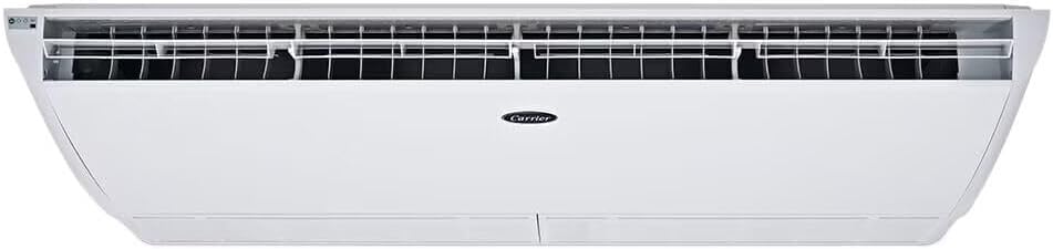 Unidade interna do Ar-condicionado Split Teto Carrier Xperience 30000 Btus Só Frio com grade aberta.