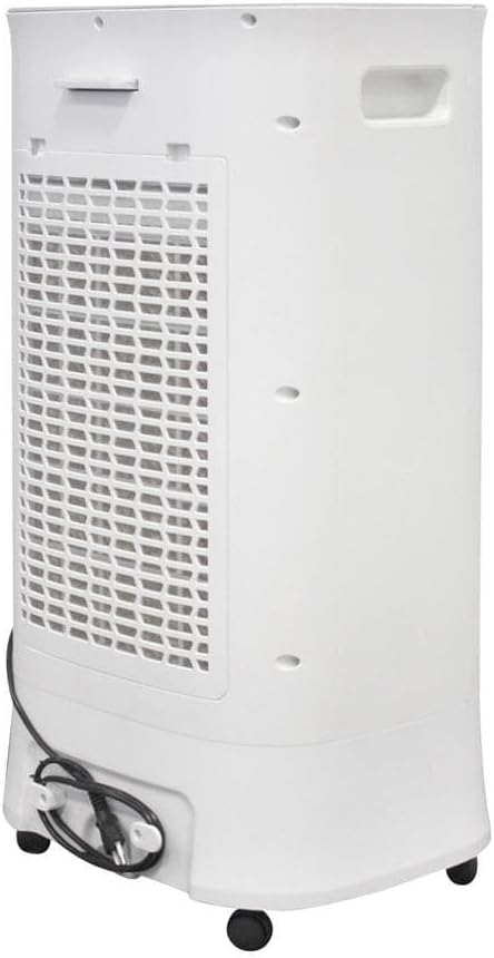 Parte traseira do climatizador EOS Arctic Fresh 10 litros branco com grelha e cabo enrolado