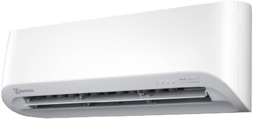Ar condicionado Electrolux Split Inverter 24000BTU QF 220V vista lateral superior com ventilação aberta