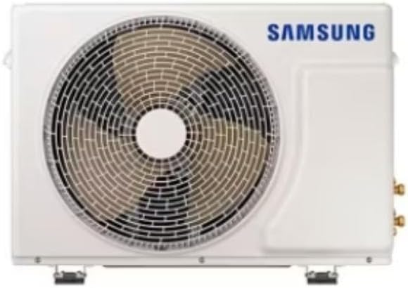 Unidade externa branca do Ar Condicionado Split Inverter Samsung Windfree com ventilador e logotipo Samsung.