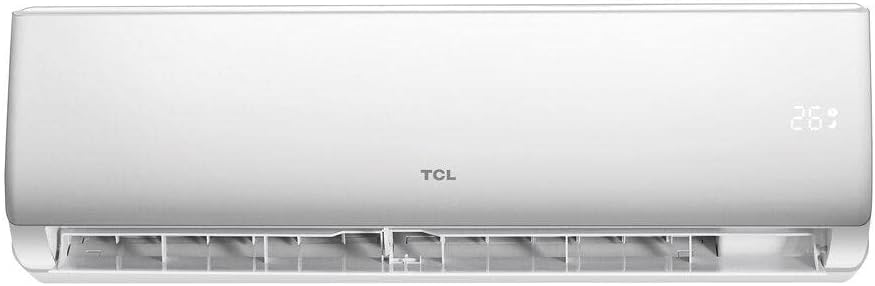 Unidade interna branca do ar-condicionado Split Inverter TCL 32000 Btus com visor digital detalhado