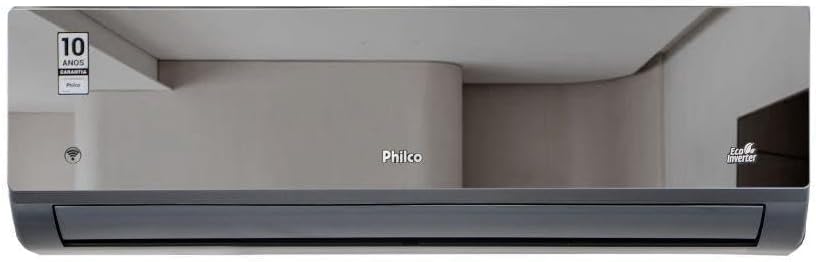 Unidade interna do Ar Condicionado Split Philco 24000 BTUs espelhado com selo 10 anos e Eco Inverter.