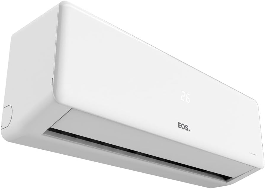 Unidade interna do ar-condicionado EOS Master Inverter vista em perspectiva do ângulo inferior direito.