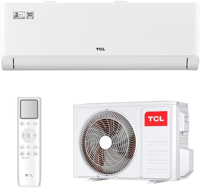 Ar Condicionado Split TCL T-Pro 2.0 Inverter 12.000 Btus frio, unidade interna, controle remoto e unidade externa, branco.