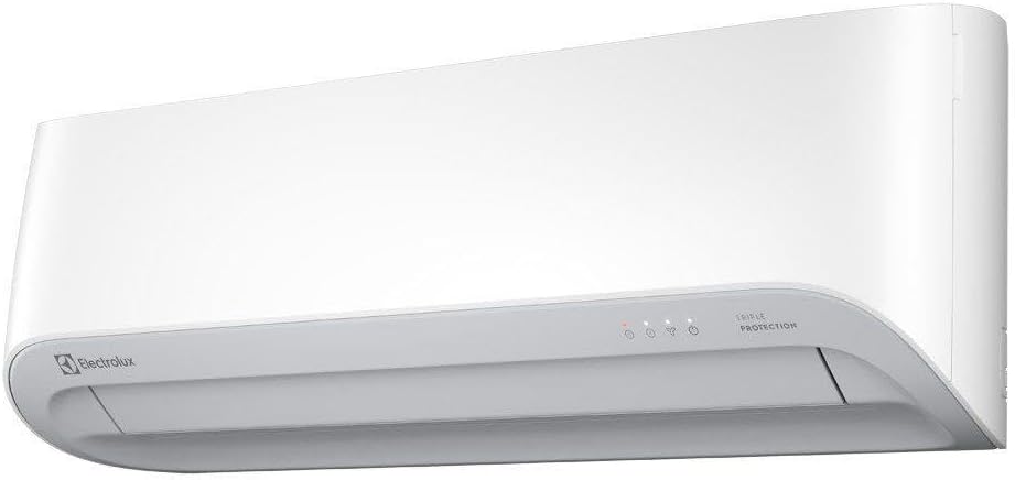 Unidade interna do Ar Condicionado Electrolux Color Adapt 9000 BTUs vista lateral e frontal.