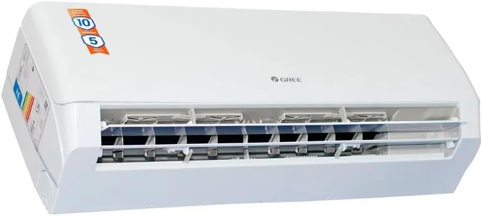Ar-condicionado Split Gree, vista lateral com grades abertas