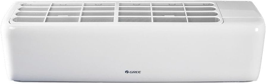 Vista superior da unidade interna do ar-condicionado split Gree 9000 Btus com grades
