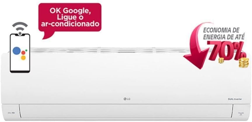 Ar condicionado LG Dual Inverter com comando por voz via Google e economia de energia até 70%