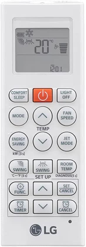 Controle Remoto Ar Condicionado LG Dual Inverter com Display Digital