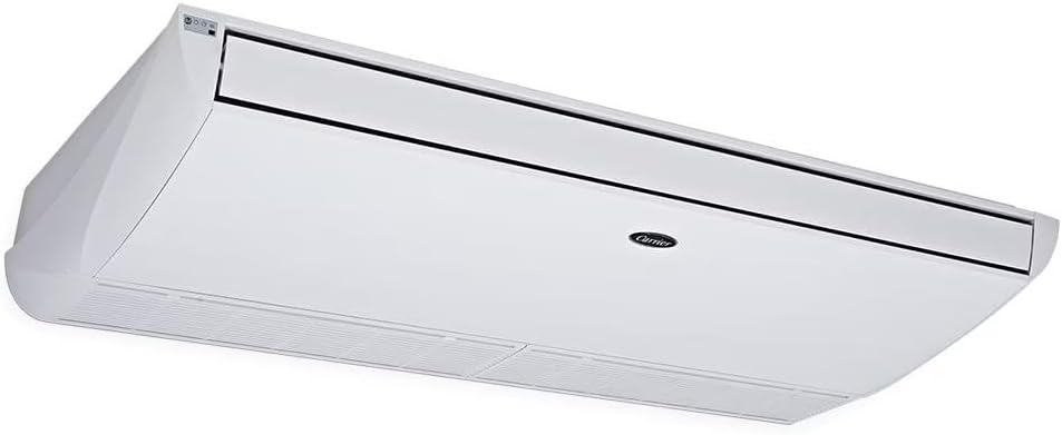 Unidade interna do Ar-condicionado Split Teto Carrier Xperience 30000 Btus Só Frio vista lateral.