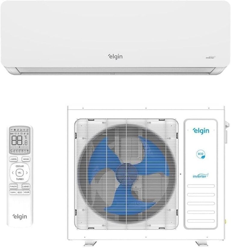 Ar-condicionado Split Inverter 9000 BTUs Elgin Eco Dream unidades interna, externa e controle remoto