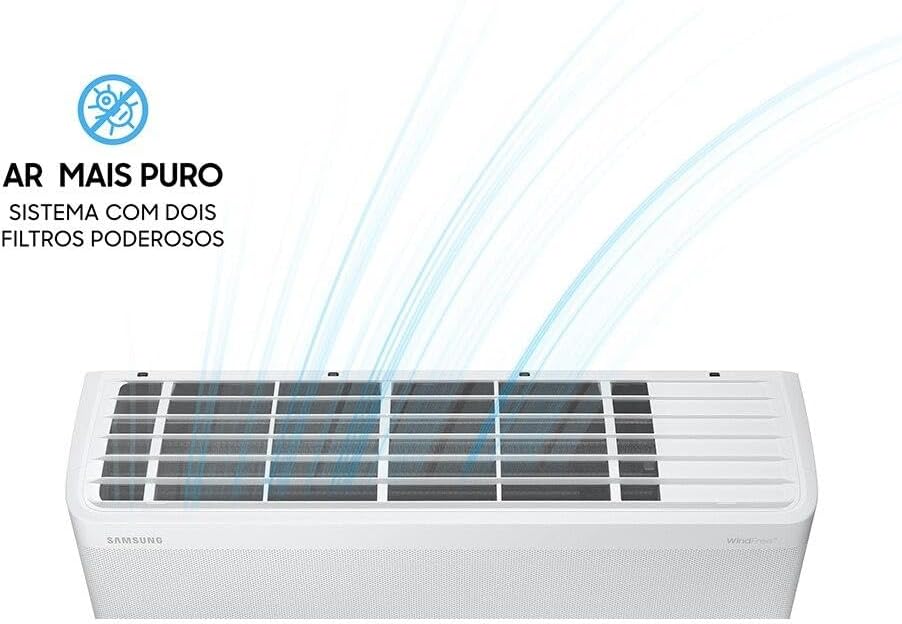 Ar-condicionado Samsung com sistema de dois filtros poderosos para ar mais puro