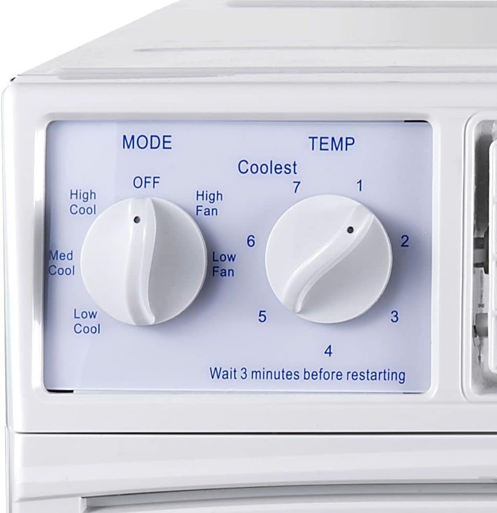 Painel de controle mecânico do ar condicionado Gree 21.000 BTUs com botões giratórios modo e temperatura