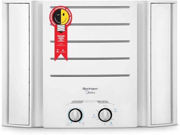 Ar Condicionado de Janela Springer Mecânico Branco 7.500 BTU/h Frio 110v com controle em roda e selo Procel