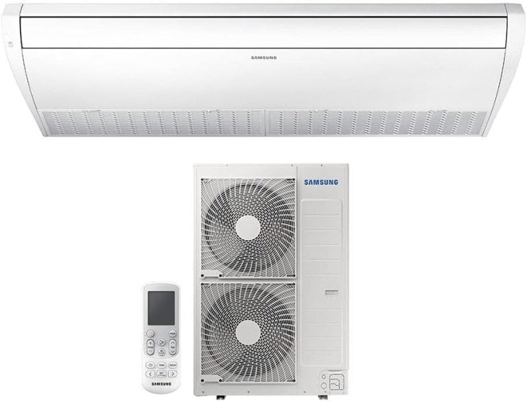 Ar-condicionado Split Inverter Samsung 52000 BTUs Teto Quente e Frio com controle remoto.