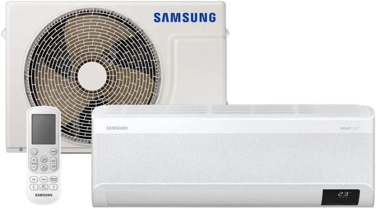 Ar-condicionado Split Inverter Samsung WindFree Connect 12000 BTUs frio com controle remoto e unidade externa