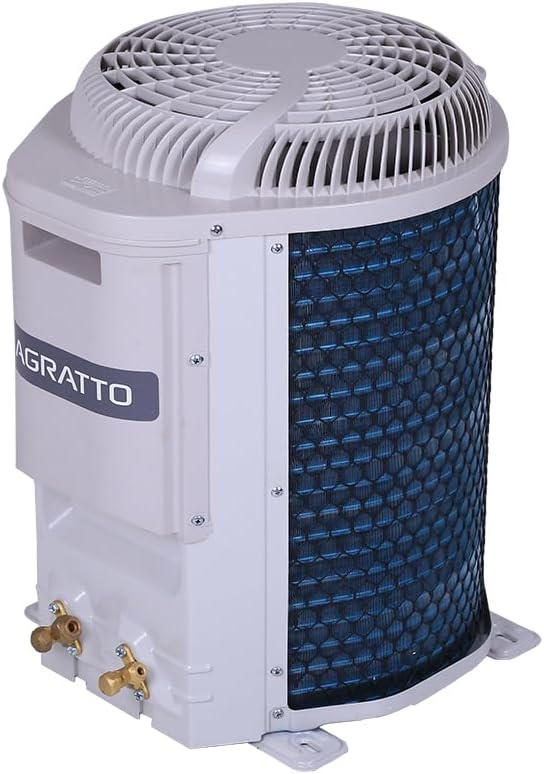Unidade externa do ar-condicionado split Agratto Fit Top 12.000 BTUs vista lateral direita