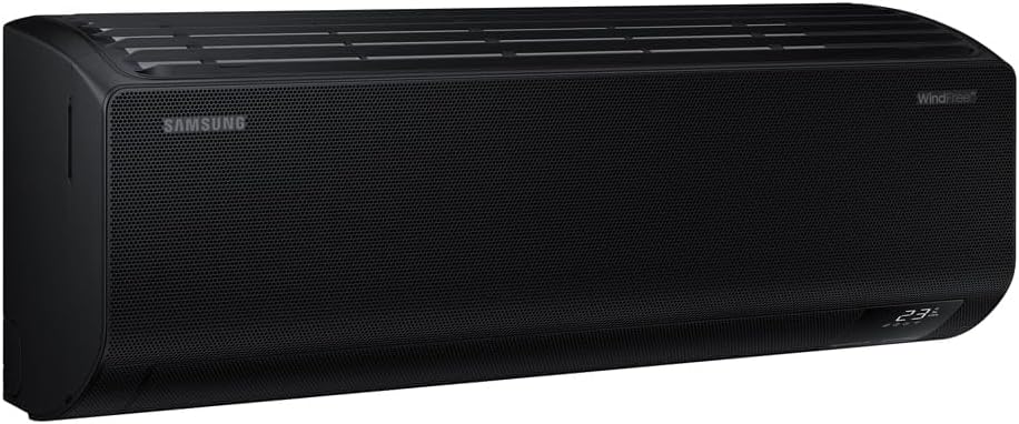 Ar-condicionado Split Samsung WindFree Black Edition preto ângulo lateral 24000 BTUs
