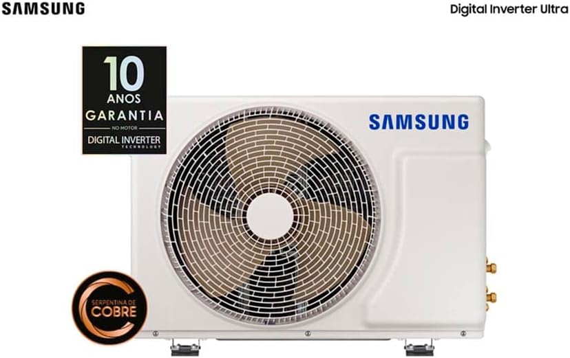 Unidade externa ar condicionado Samsung com 10 anos garantia e serpentina de cobre.