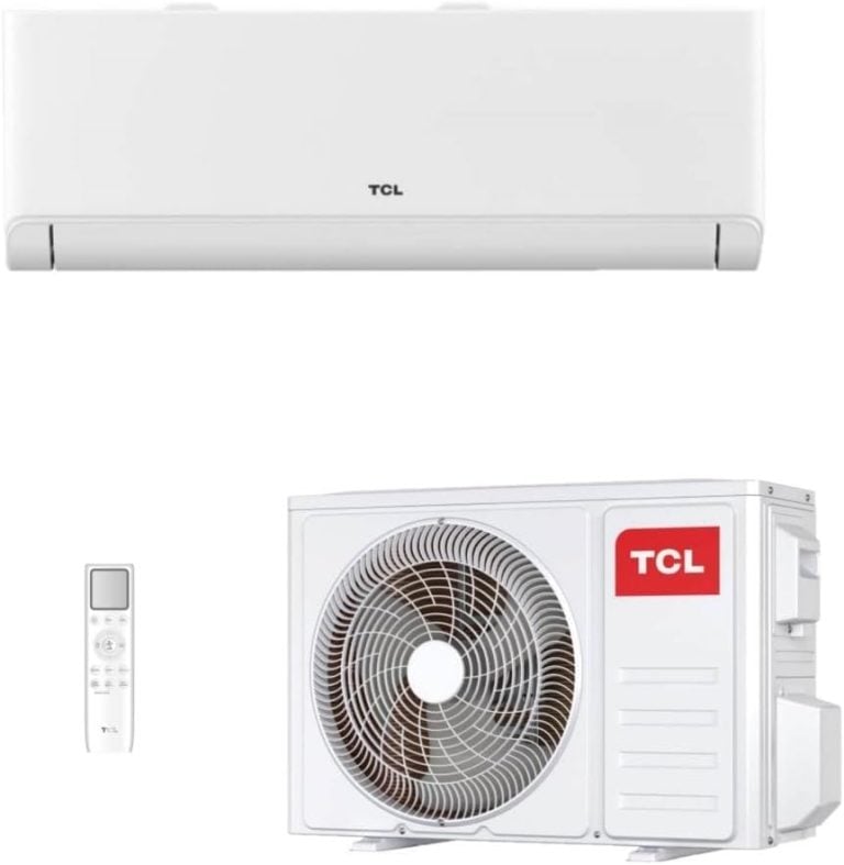 Ar condicionado split inverter TCL T-Pro 2.0 9000 BTUs com unidade interna e externa, controle remoto branco