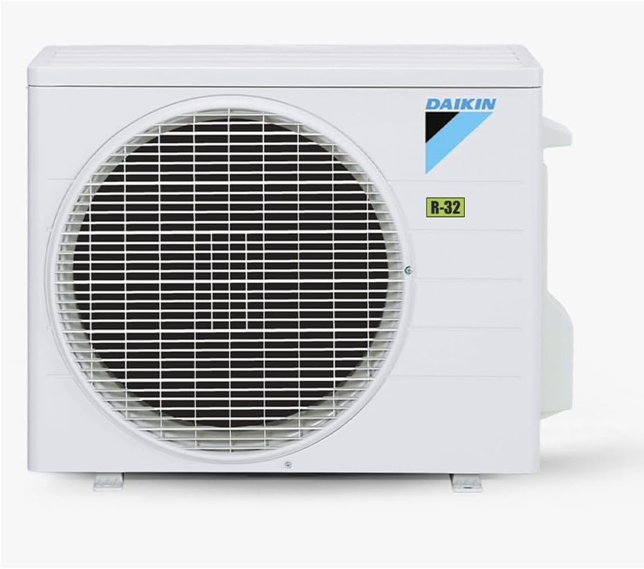 Unidade externa do Ar Condicionado Split Daikin EcoSwing Gold 18000 Btus branca com grade