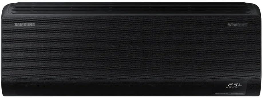 Ar condicionado Samsung WindFree Black 18.000 BTUs com painel digital e design moderno