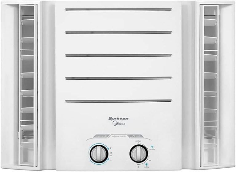 Ar condicionado janela Springer Midea 7500 BTU/h quente e frio mecânico branco