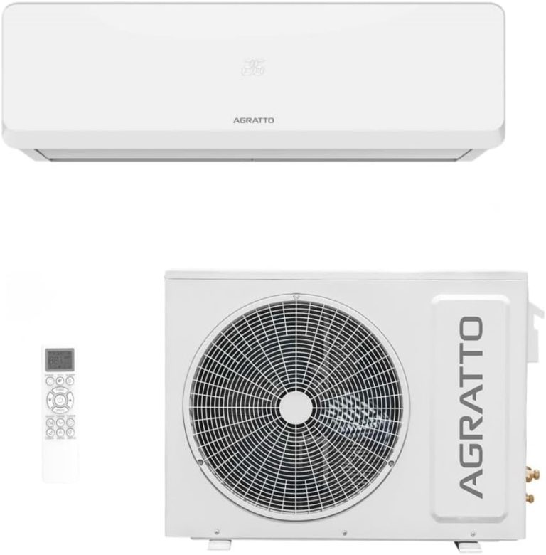 Ar-condicionado split HW Agratto Fit 18.000 BTUs só frio 220V com unidade interna, unidade externa e controle remoto.