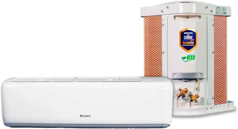 Ar Condicionado Split Gree unidade interna branca e unidade externa cobre R32