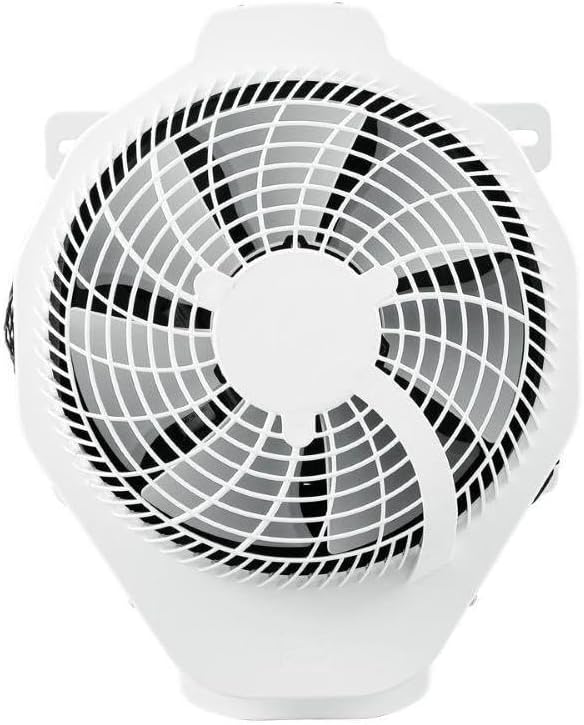 Parte traseira da unidade condensadora do ar condicionado Philco 24000 Btus com ventilador protegido por grade branca