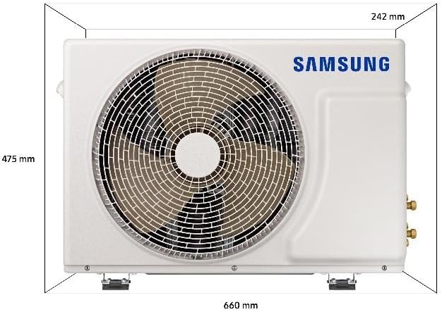 Dimensões da unidade externa do ar-condicionado Samsung Split Digital Inverter Ultra 12.000 BTUs.