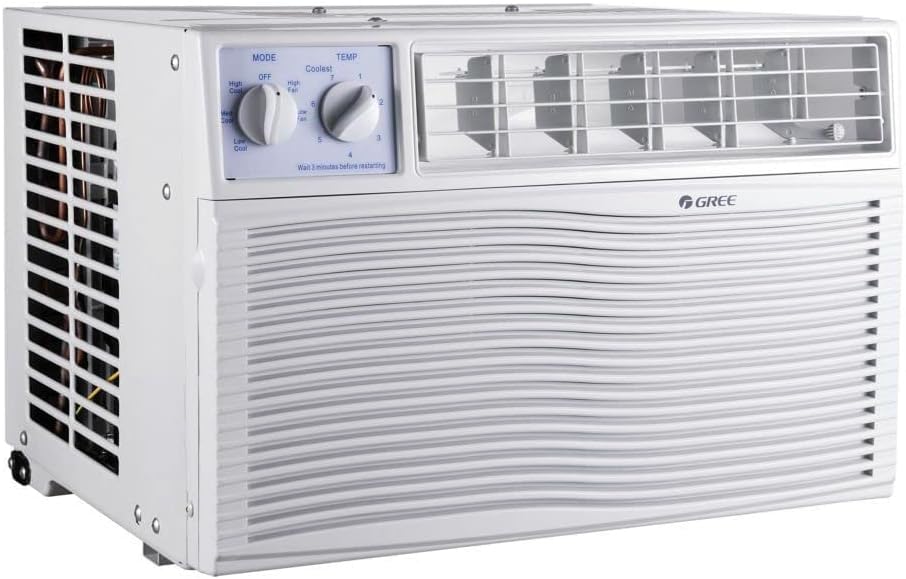 Ar Condicionado Janela Gree 21.000 BTUs Frio mecânico lateral vista frontal direita
