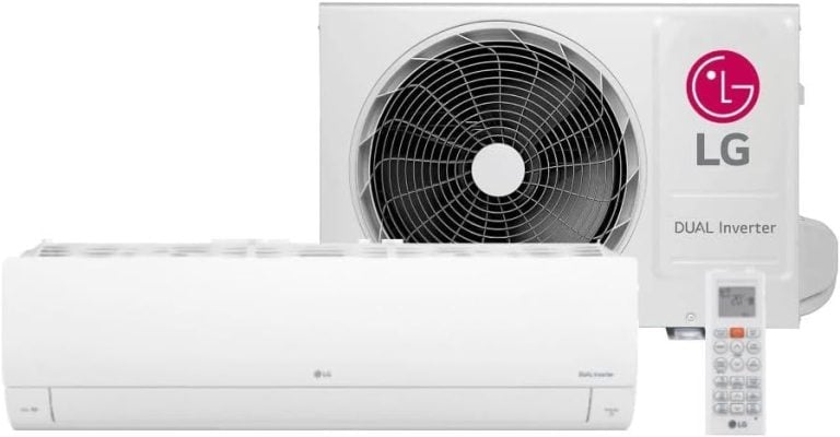 Ar-condicionado LG Dual Inverter Voice +AI 9.000 BTU unidades interna e externa branco