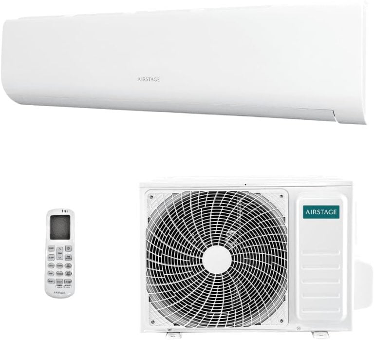 Ar-condicionado Split HW Inverter Fujitsu Airstage Essencial 9.000 BTUs com unidade interna e externa, controle remoto, tecnologia R-32, só frio, 220V.