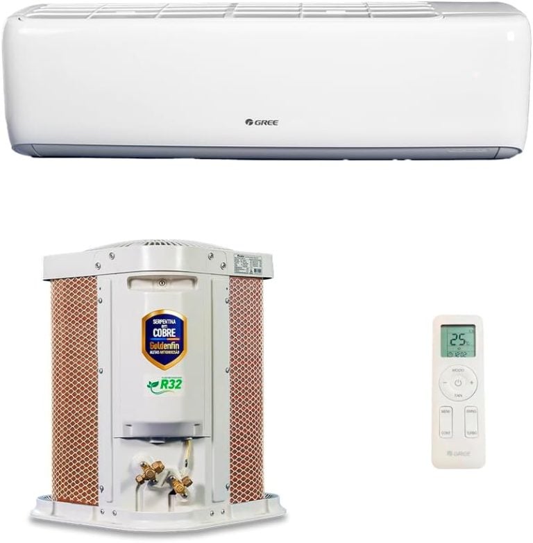 Ar Condicionado Split Hi Wall Gree G-Top Auto Inverter 24.000 Btus com unidade interna, externa e controle remoto