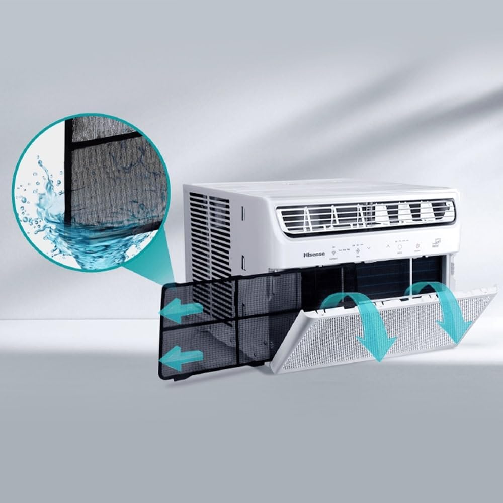 Filtro removível de Ar Condicionado Janela Eletrônico Hisense para fácil limpeza com água