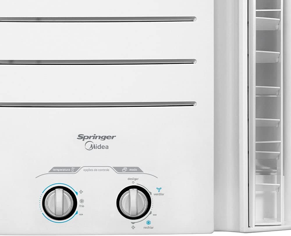 Close controle mecânico ar condicionado janela Springer Midea 7500 BTU/h