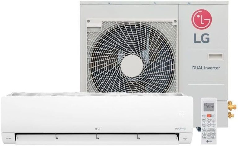 Ar condicionado LG Dual Inverter 36000 BTUs com unidade interna, externa e controle remoto