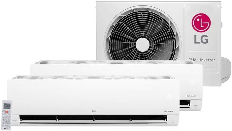 Ar condicionado bi split dual inverter LG 2x9000 BTU/h com duas unidades internas e uma unidade externa