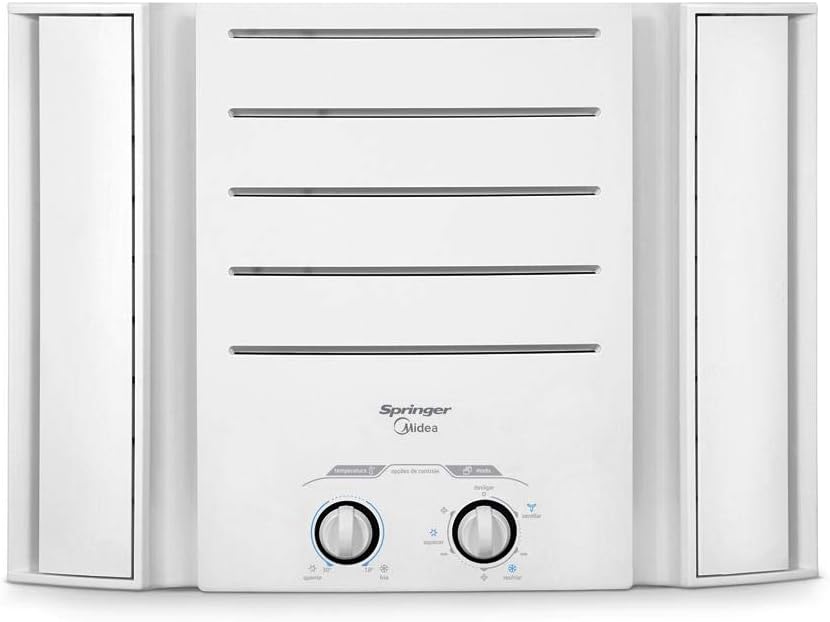 Ar Condicionado de Janela Springer Mecânico Branco 7.500 BTU/h Frio com controles rotativos