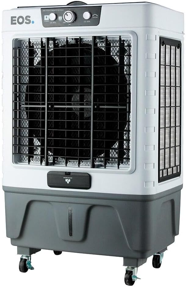 Climatizador de ar profissional Eos 45 litros ECL510M branco e cinza com ventilador e controle frontal