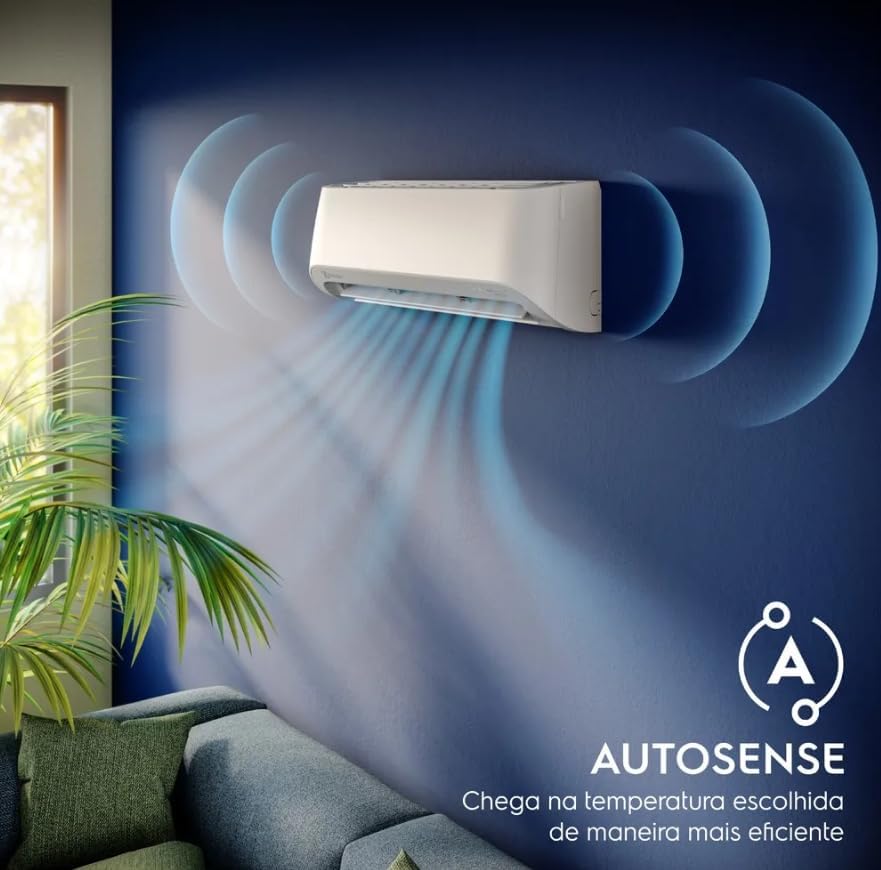 Ar-condicionado Electrolux Split instalado parede sala fluxo ar eficiente função AutoSense