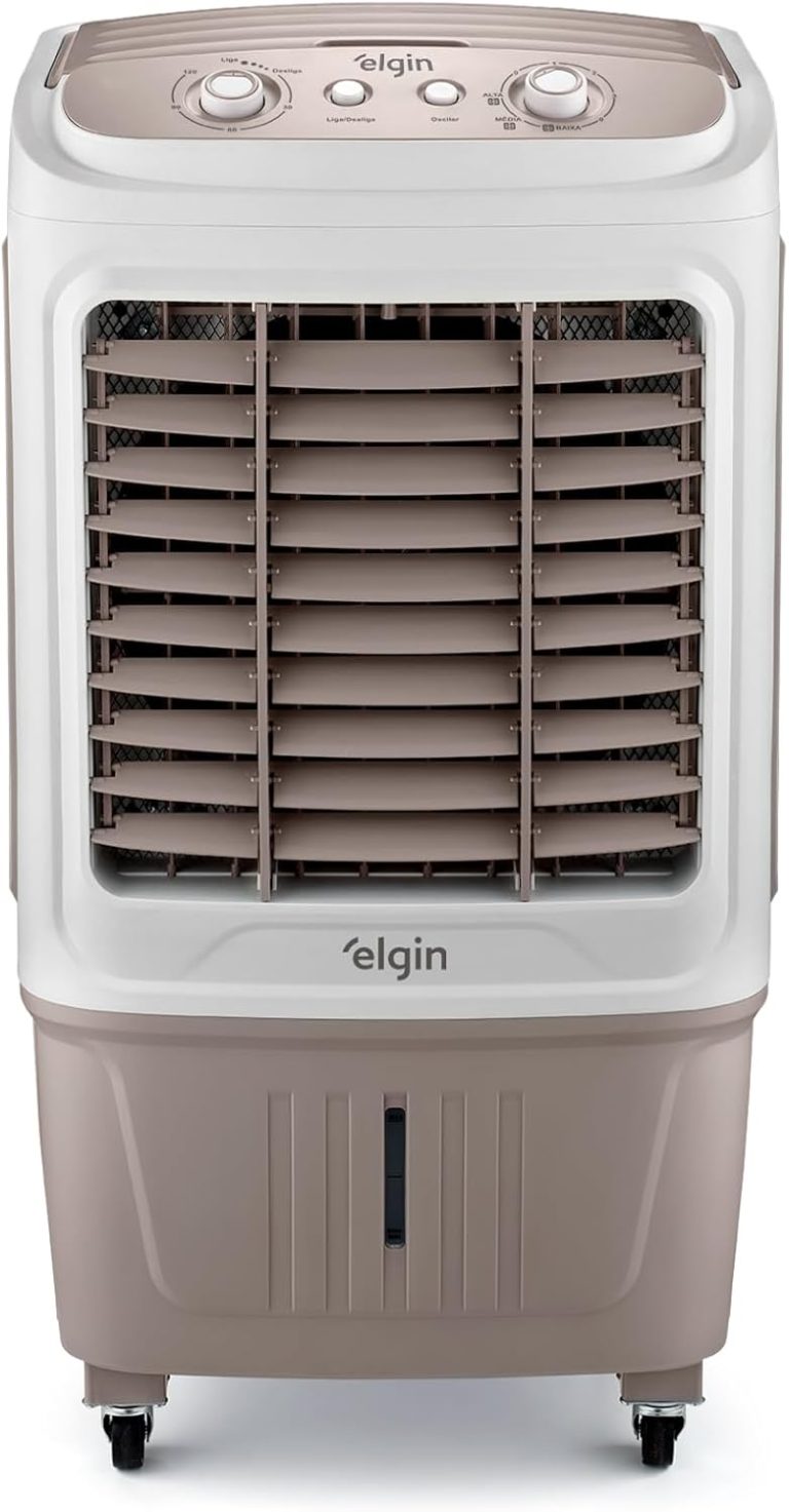 Climatizador Elgin Big Air 45 litros 3 em 1 branco e bege vista frontal