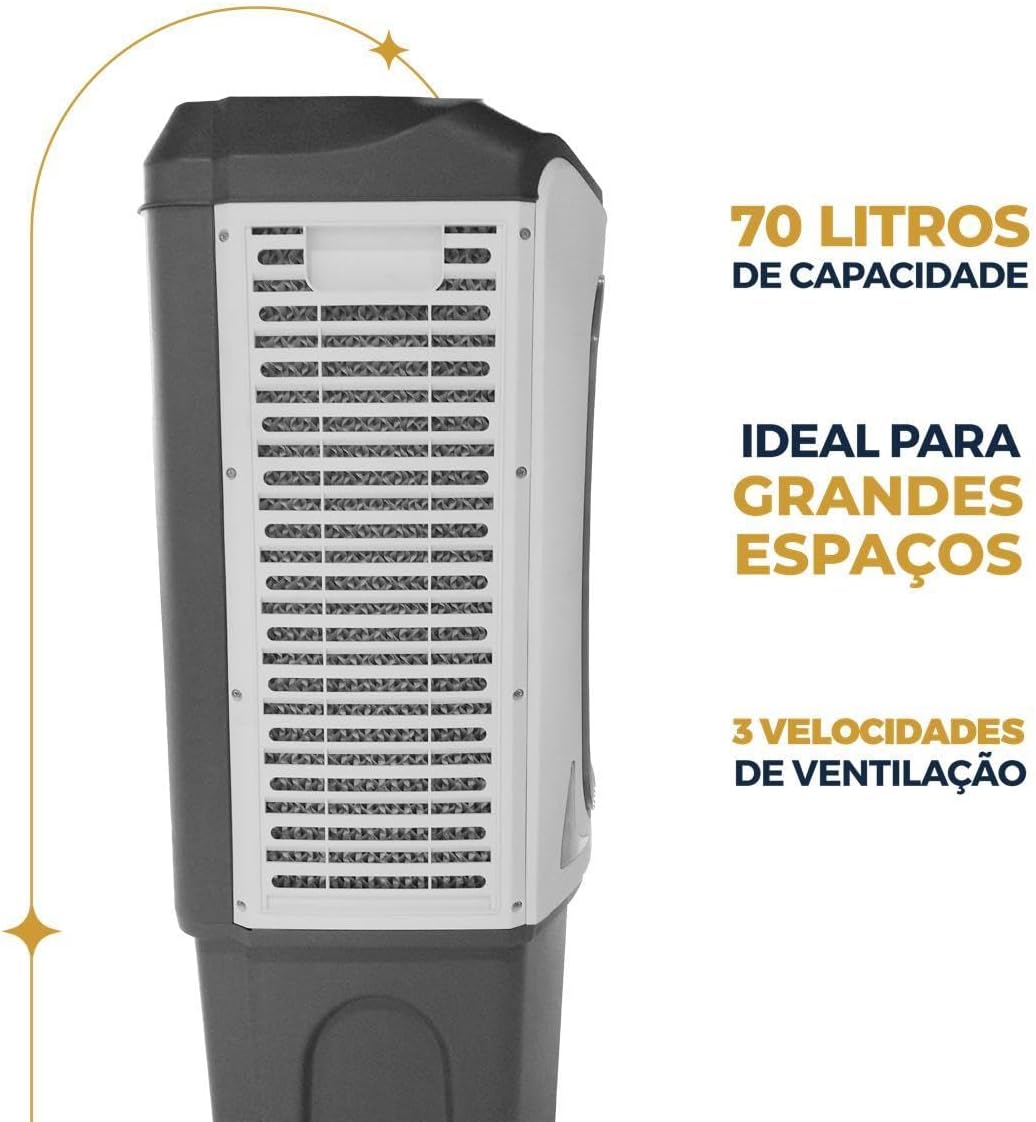 Climatizador Britânia BCL70 capacidade 70 litros com 3 velocidades de ventilação lateral