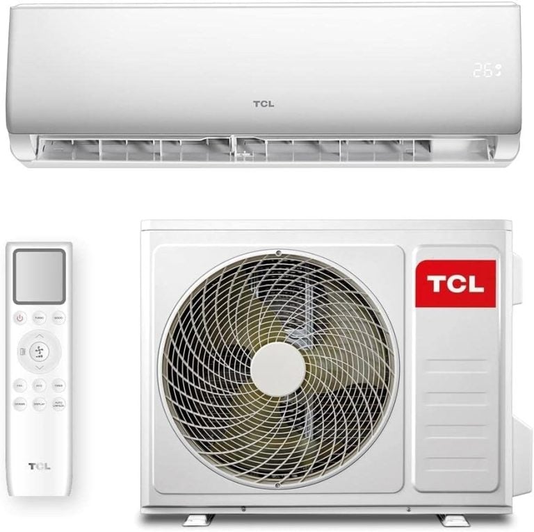 Ar Condicionado Split Inverter TCL 9000 BTUs modelo 02 unidades interna, externa e controle remoto.